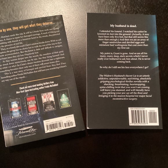 FREIDA MCFADDEN SET OF TWO BOOKS ONE BY ONE AND THE WIDOW’S HUSBANDS SECRET LIE - Picture 2 of 2
